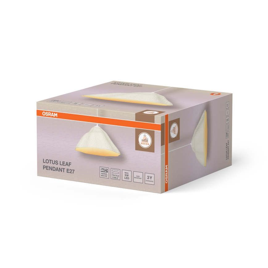 Osram - Lustr na lanku LOTUS LEAF 1xE27/9W/230V pr. 39,6 cm