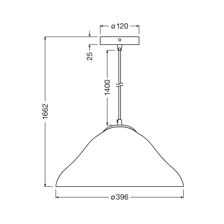 Osram - Lustr na lanku LOTUS LEAF 1xE27/9W/230V pr. 39,6 cm
