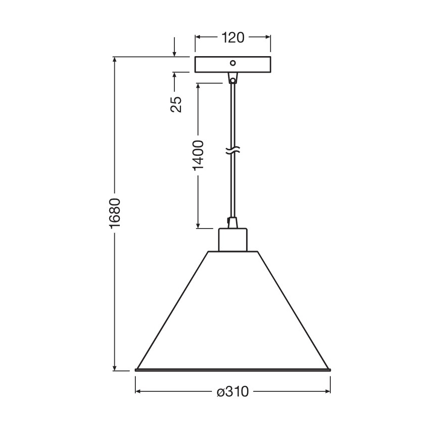 Osram - Lustr na lanku PULP 1xE27/9W/230V pr. 31 cm