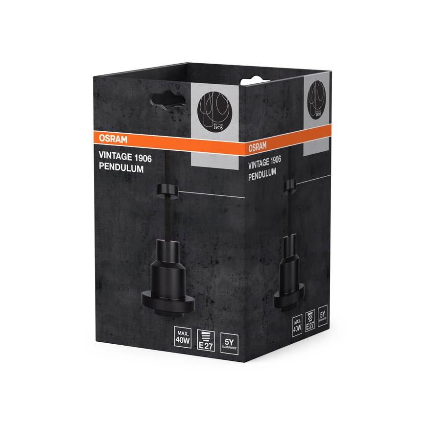 Osram - Napájecí kabel PENDULUM 1xE27/40W/230V černá