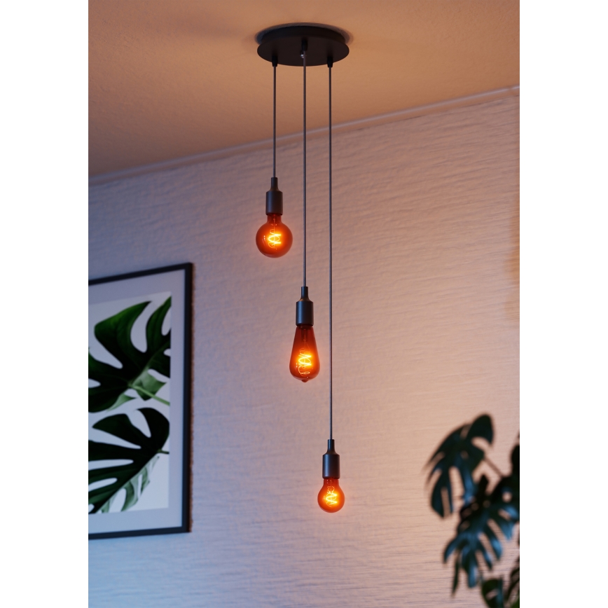 Osram - Napájecí kabel PENDULUM BELL 1xE27/15W/230V černá