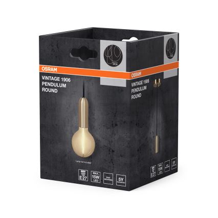 Osram - Napájecí kabel PENDULUM ROUND 1xE27/15W/230V zlatá