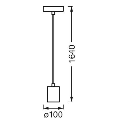 Osram - Napájecí kabel PENDULUM ROUND 1xE27/15W/230V zlatá