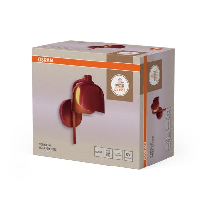 Osram - Nástěnná lampa DECOR COROLLE 1xG9/20W/230V červená