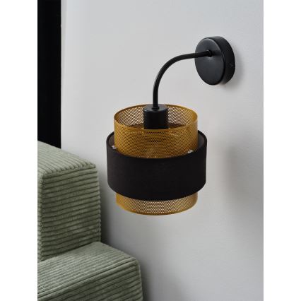 Osram - Nástěnná lampa DECOR HORNET 1xE27/10W/230V černá/zlatá