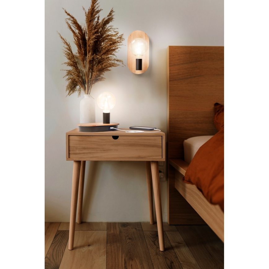 Osram - Nástěnná lampa DECOR WOOD 1xE27/8W/230V kaučukovník