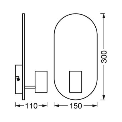 Osram - Nástěnná lampa DECOR WOOD 1xE27/8W/230V kaučukovník