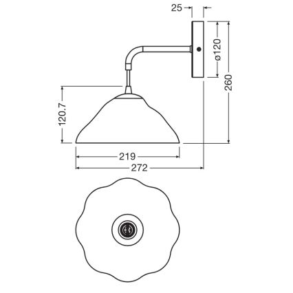 Osram - Nástěnná lampa LOTUS LEAF 1xE14/5,5W/230V