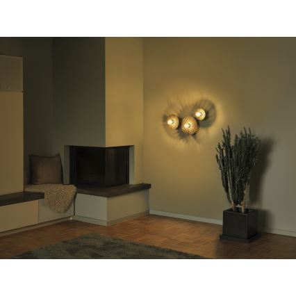 Osram - Nástěnné svítidlo PLISSEE 3xE27/15W/230V antracit