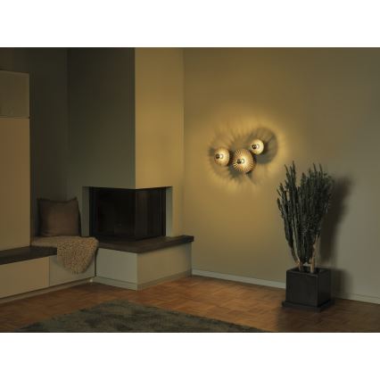 Osram - Nástěnné svítidlo PLISSEE 3xE27/15W/230V antracit