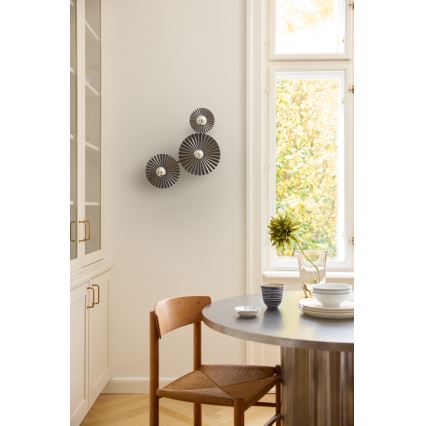 Osram - Nástěnné svítidlo PLISSEE 3xE27/15W/230V antracit