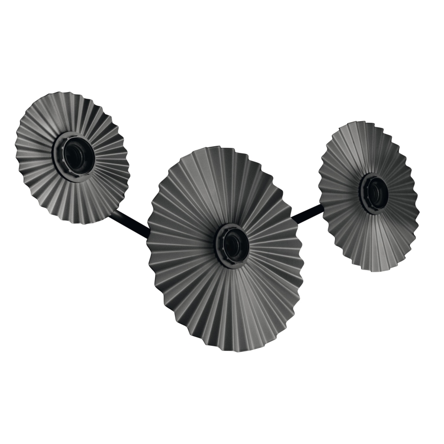 Osram - Nástěnné svítidlo PLISSEE 3xE27/15W/230V antracit