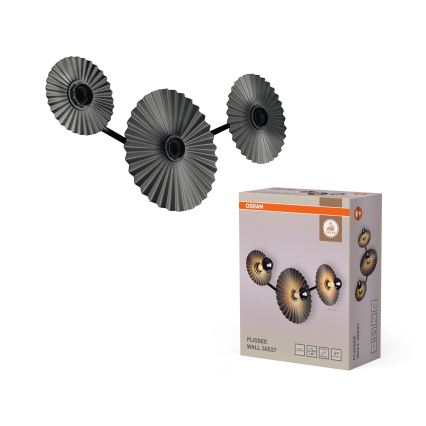 Osram - Nástěnné svítidlo PLISSEE 3xE27/15W/230V antracit