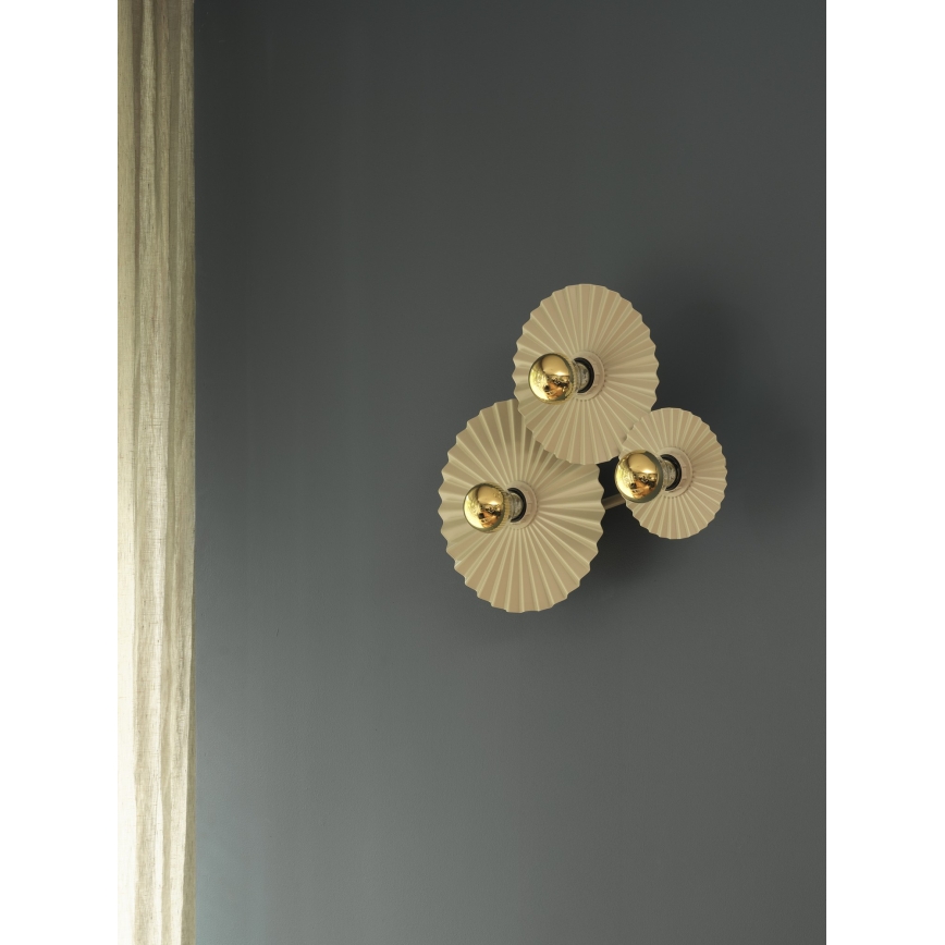 Osram - Nástěnné svítidlo PLISSEE 3xE27/15W/230V krémová