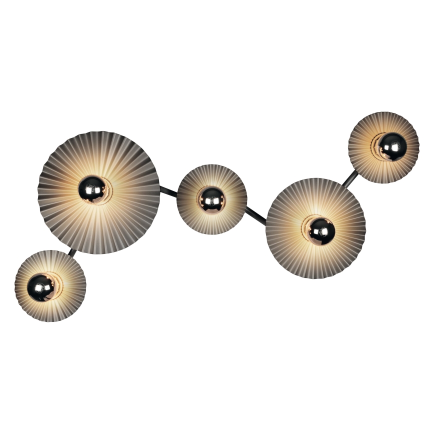 Osram - Nástěnné svítidlo PLISSEE 5xE27/15W/230V antracit