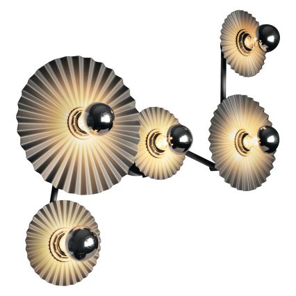 Osram - Nástěnné svítidlo PLISSEE 5xE27/15W/230V antracit