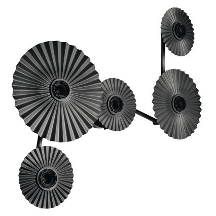 Osram - Nástěnné svítidlo PLISSEE 5xE27/15W/230V antracit
