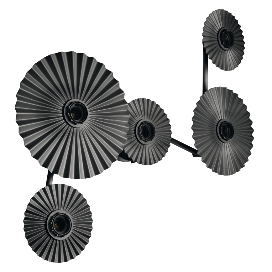 Osram - Nástěnné svítidlo PLISSEE 5xE27/15W/230V antracit