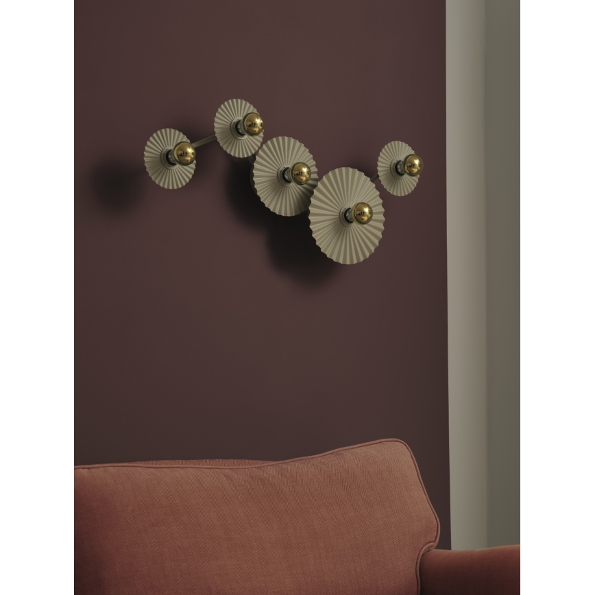 Osram - Nástěnné svítidlo PLISSEE 5xE27/15W/230V krémová