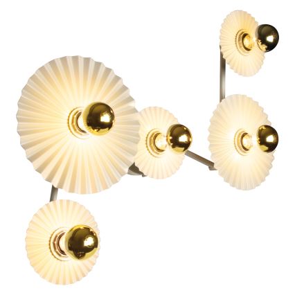 Osram - Nástěnné svítidlo PLISSEE 5xE27/15W/230V krémová