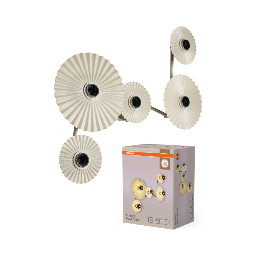 Osram - Nástěnné svítidlo PLISSEE 5xE27/15W/230V krémová