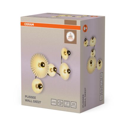 Osram - Nástěnné svítidlo PLISSEE 5xE27/15W/230V krémová