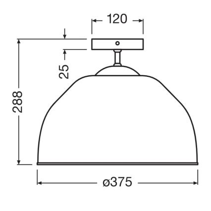 Osram - Přisazený lustr CAMEL BELL 1xE27/9W/230V pr. 37,5 cm