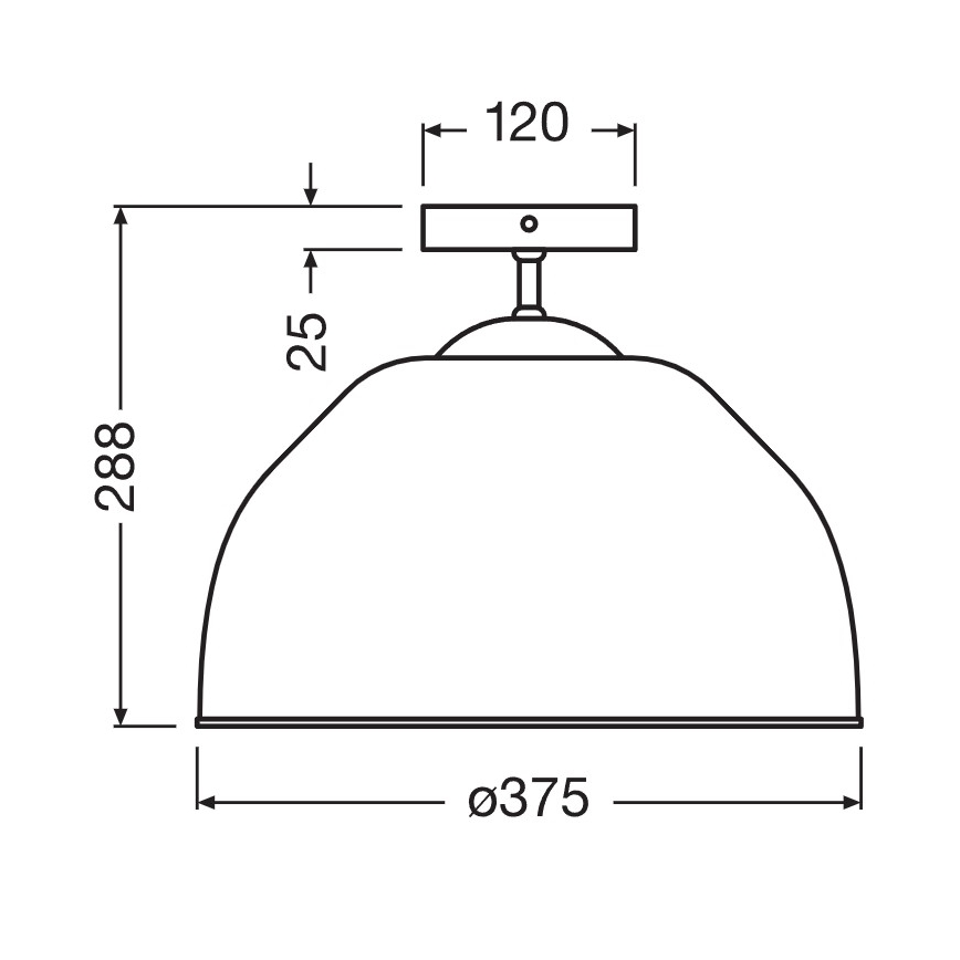 Osram - Přisazený lustr CAMEL BELL 1xE27/9W/230V pr. 37,5 cm