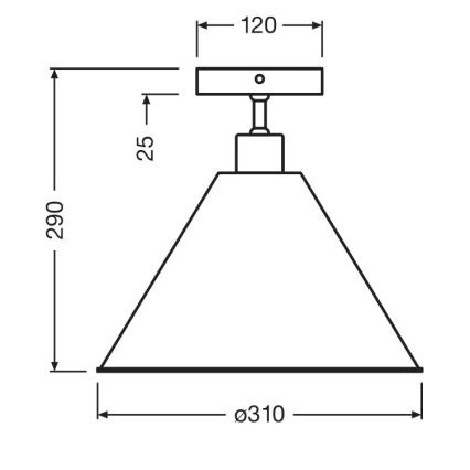 Osram - Přisazený lustr PULP 1xE27/9W/230V pr. 31 cm