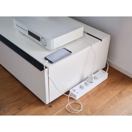 Osram - Prodlužovací kabel SMART+ 4Z typ F + 2xUSB-A + 2xUSB-C Wi-Fi