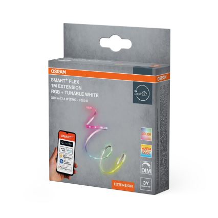 Osram - Rozšiřovací sada LED RGB+TW stmívatelného pásku SMART+ FLEX 1m LED/3,4W/24V 2700-6500K Wi-Fi