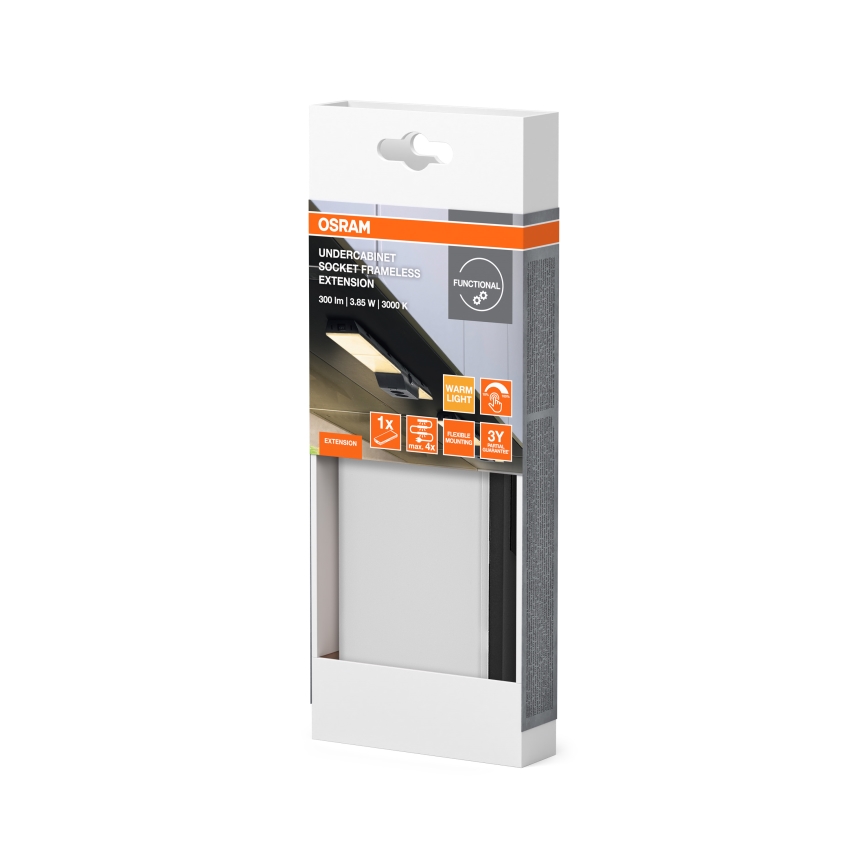 Osram - Rozšiřující sada pro LED podlinkové svítidlo UNDERCABINET LED/3,85W/36V 3000K 8,1x17,9 cm černá