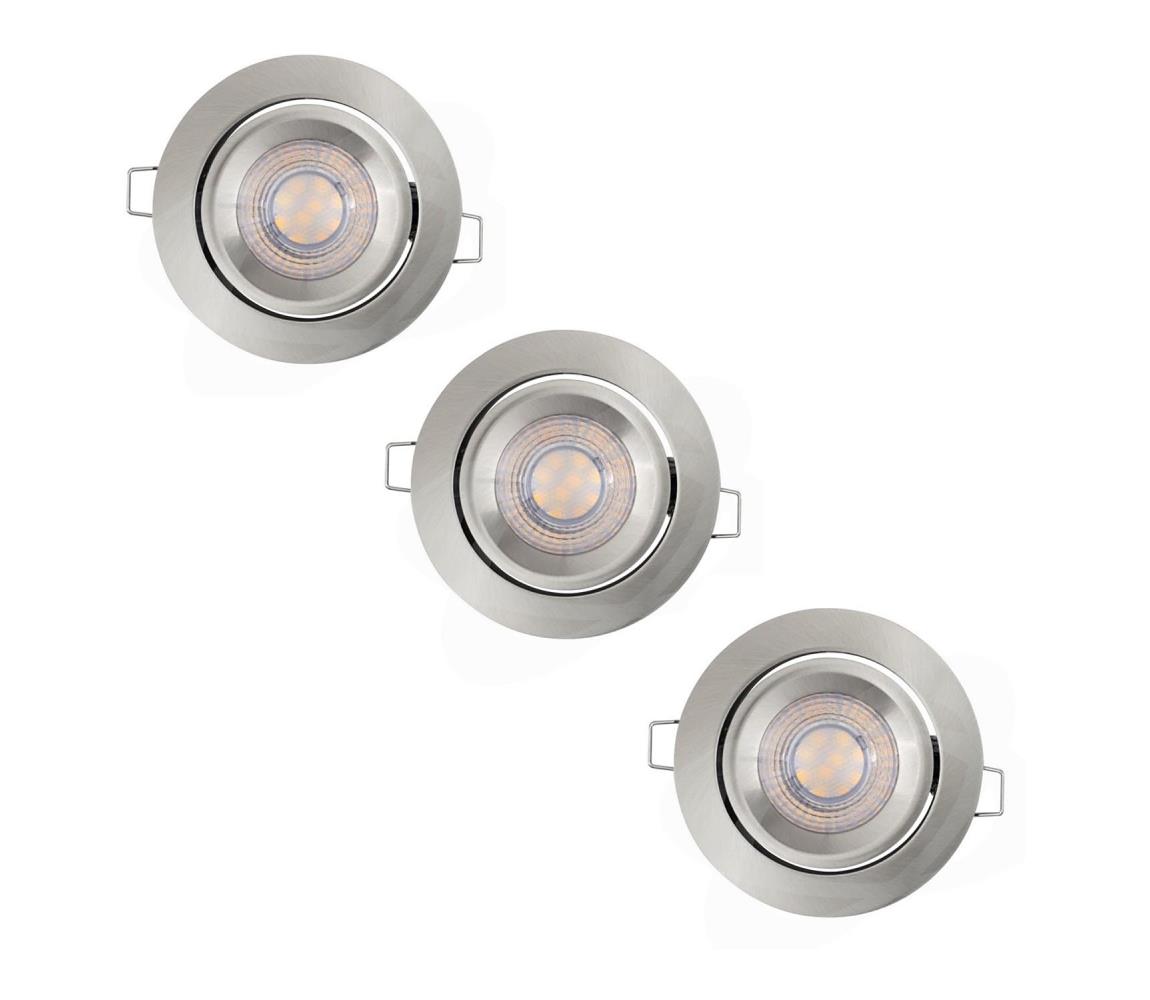 Osram - SADA 3x LED Stmívatelné podhledové svítidlo LED/4,9W/230V 4099854445828 Matný chrom