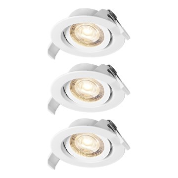 Osram - SADA 3x LED Stmívatelné podhledové svítidlo SPOT LED/4,9W/230V 2700K pr. 8,7 cm bílá