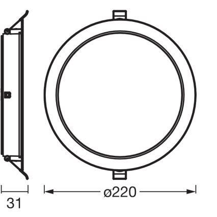 Osram - SADA 6x LED Podhledové svítidlo ESSENTIAL LED/18W/230V 4000K pr. 22 cm bílá