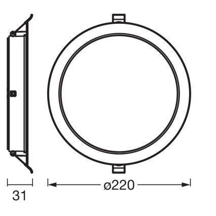 Osram - SADA 6x LED Podhledové svítidlo ESSENTIAL LED/18W/230V 6500K pr. 22 cm bílá