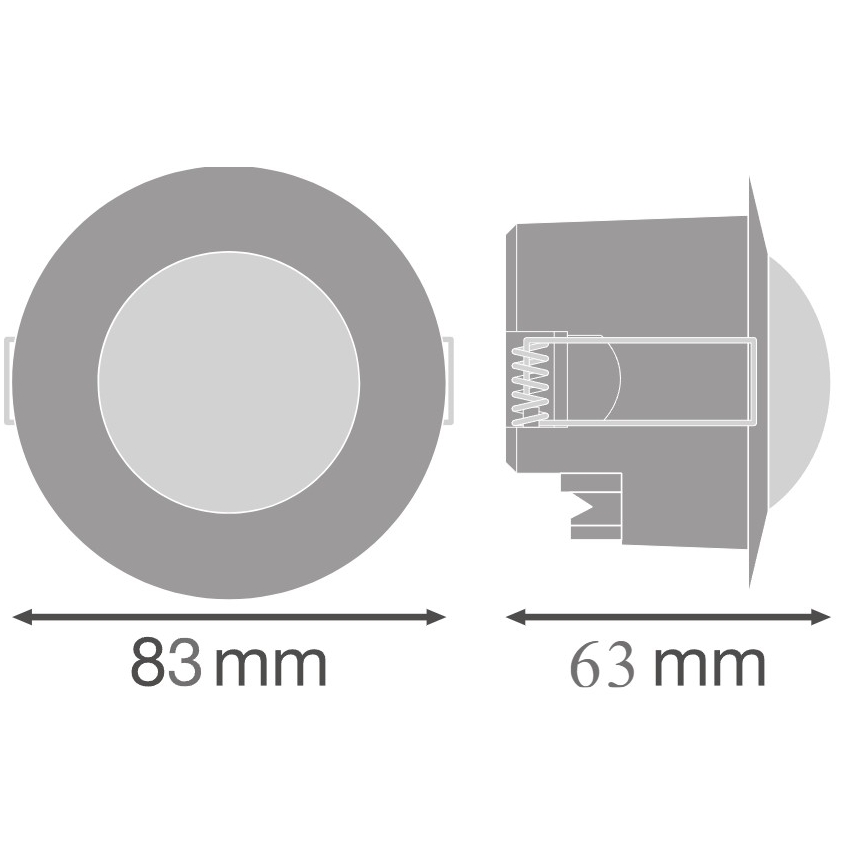 Osram - Senzor pohybu podhledový 360° FLUSH 230V bílá