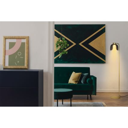 Osram - Stojací lampa DECOR COROLLE 1xE27/15W/230V černá/zlatá