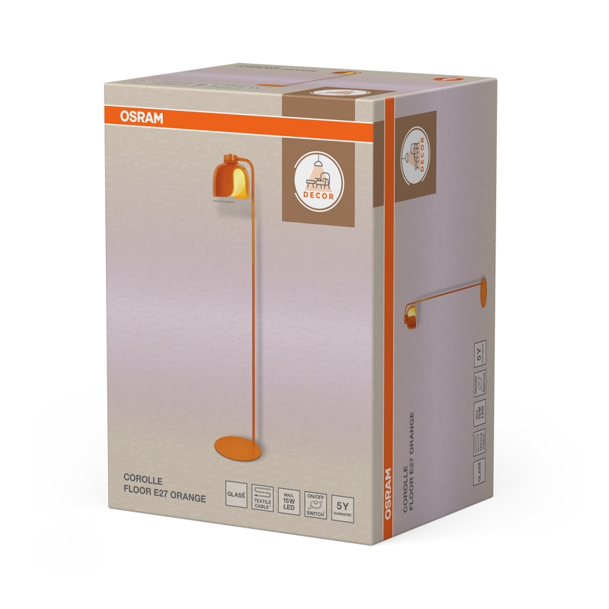 Osram - Stojací lampa DECOR COROLLE 1xE27/15W/230V oranžová