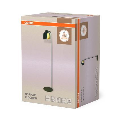 Osram - Stojací lampa DECOR COROLLE 1xE27/15W/230V zelená