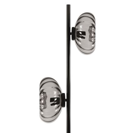 Osram - Stojací lampa DECOR SMOKE 2xE14/12W/230V černá/kouřová šedá