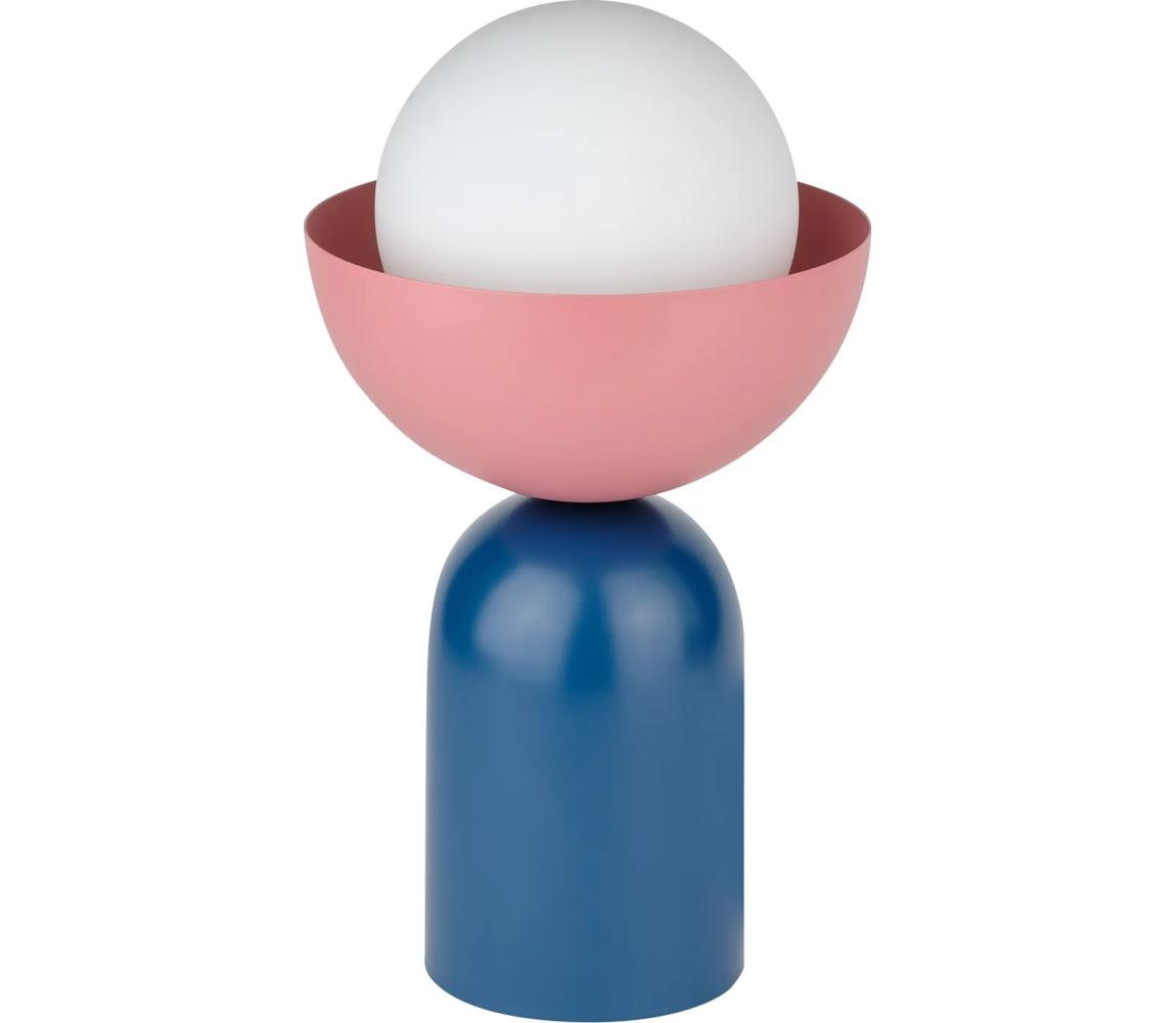 Osram - Stolní lampa DECOR BOWL 1xE14/25W/230V modrá/růžová 4058075847026 Černá