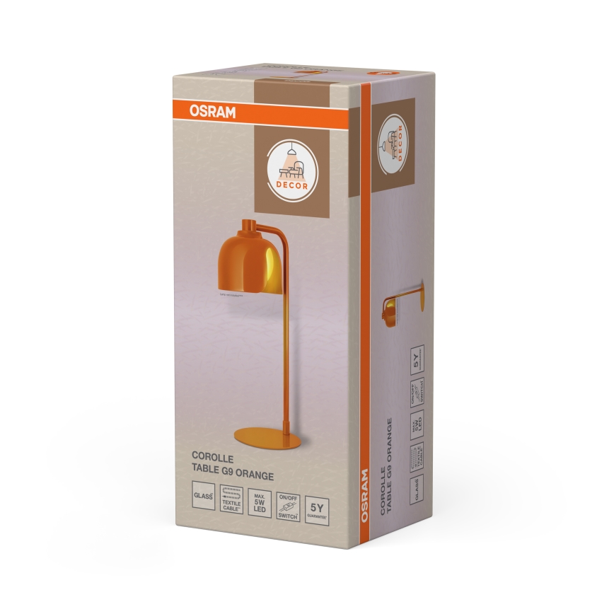 Osram - Stolní lampa DECOR COROLLE 1xG9/20W/230V oranžová