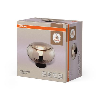 Osram - Stolní lampa DECOR SMOKE 1xE27/12W/230V černá/kouřová šedá