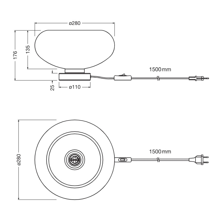 Osram - Stolní lampa DECOR SMOKE 1xE27/12W/230V černá/kouřová šedá