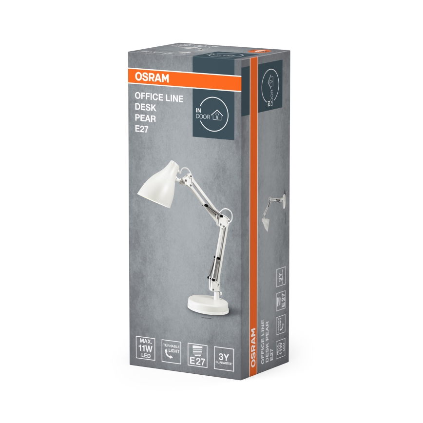 Osram - Stolní lampa DESK LINE 1xE27/11W/230V bílá