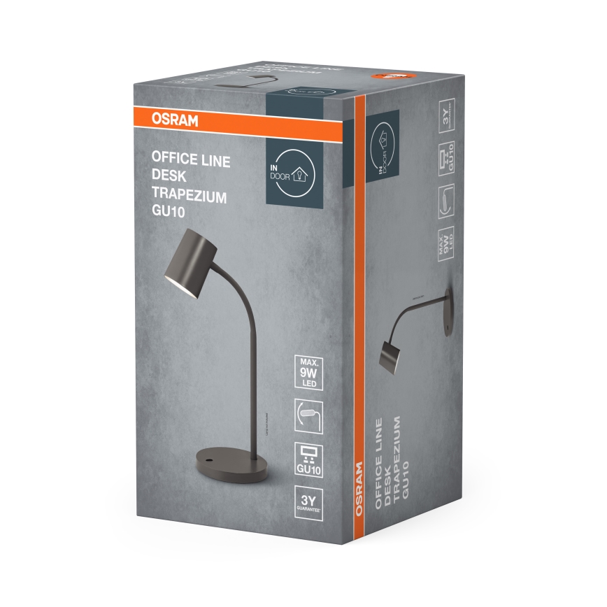 Osram - Stolní lampa DESK LINE 1xGU10/9W/230V šedá