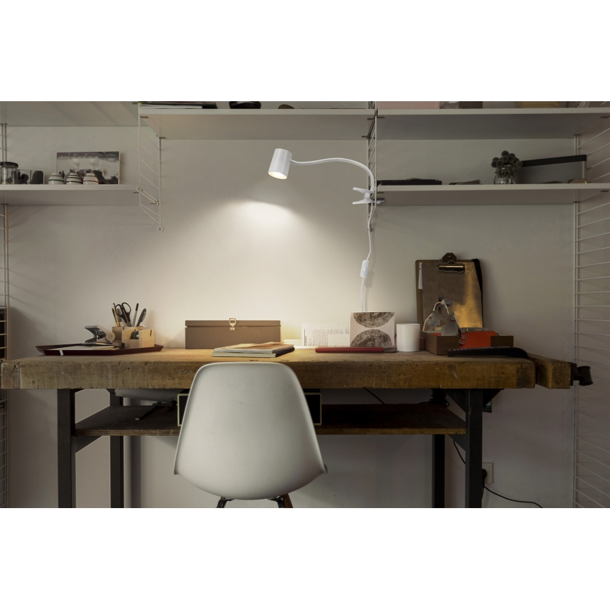Osram - Stolní lampa s klipem DESK LINE 1xGU10/9W/230V bílá