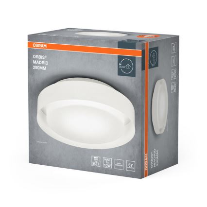 Osram - Stropní svítidlo ORBIS MADRID 2xE27/10W/230V pr. 29 cm bílá