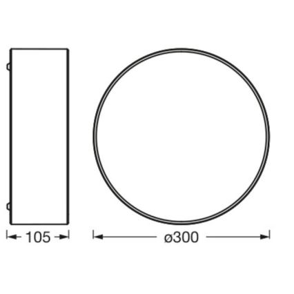 Osram - Stropní svítidlo ORBIS PARIS 1xE27/25W/230V pr. 30 cm černá